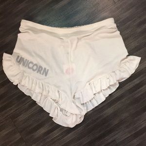 Wildfox Unicorn Ruffle Shorts